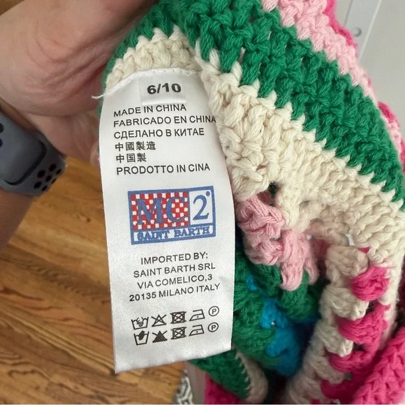 MC2 saint barths GIRL CROCHET SHORTS size 6/10 - Picture 4 of 4